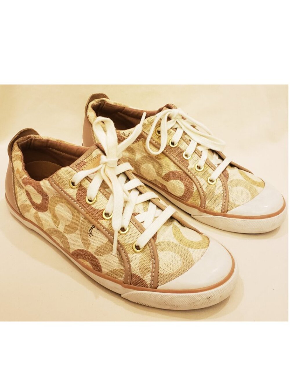 Coach Women's Sneakers/Shoes Sz.-10B Brown/Tan Coach Signature Pattern